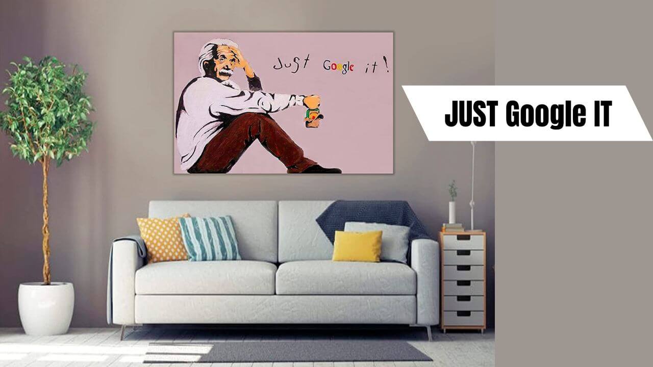 Banksy JUST Google IT Picture Paint