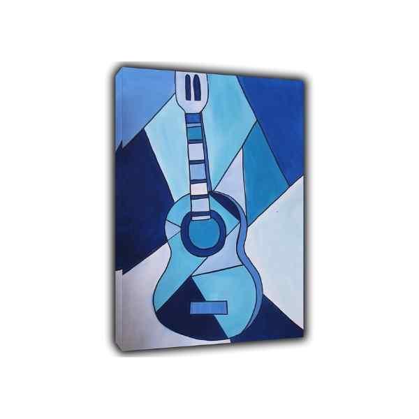 ARTSPRINTS Cubit Blue Guitar Paint By Pablo Picasso Reprint On Framed Canvas Wall Art Home Decoration