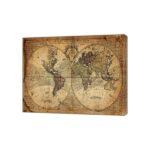 Vintage World Map Picture Photo Print Framed Canvas Wall Art Decor