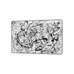 Jackson Pollock Black and White Picture Print On Framed Canvas Wall Art Home Decoration