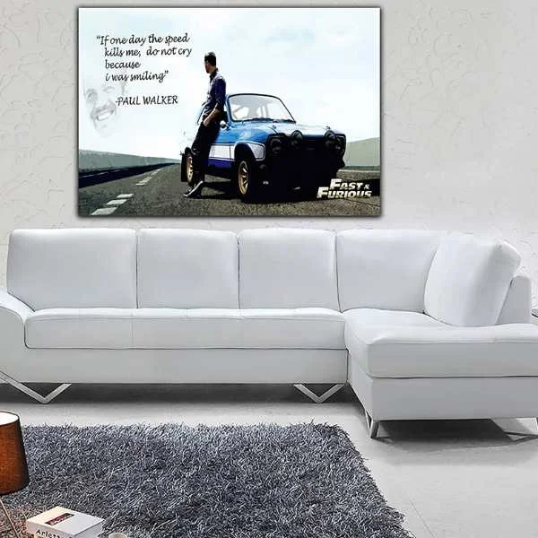 Paul Walker Fast and Furious Picture Print On Framed Canvas Wall Art Home Decoration