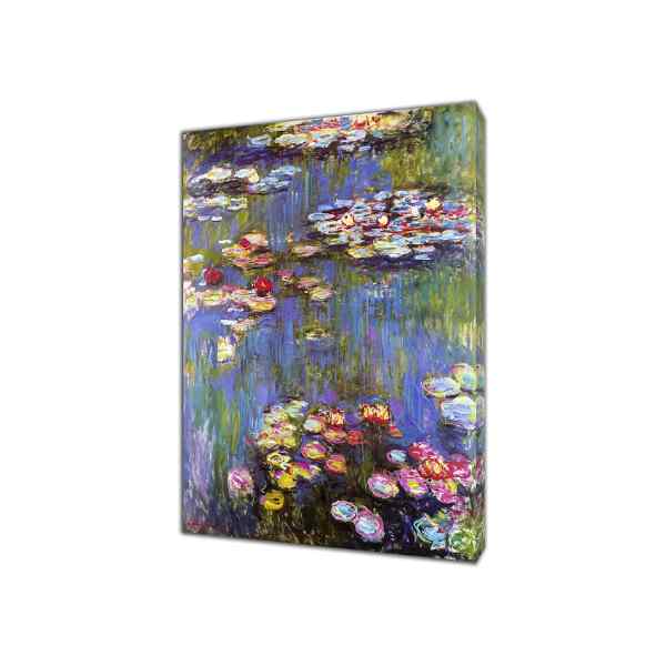 CLAUDE MONET WATER LILES OIL PAINT RE PRINT ON FRAMED CANVAS WALL ART HOME DECORATION