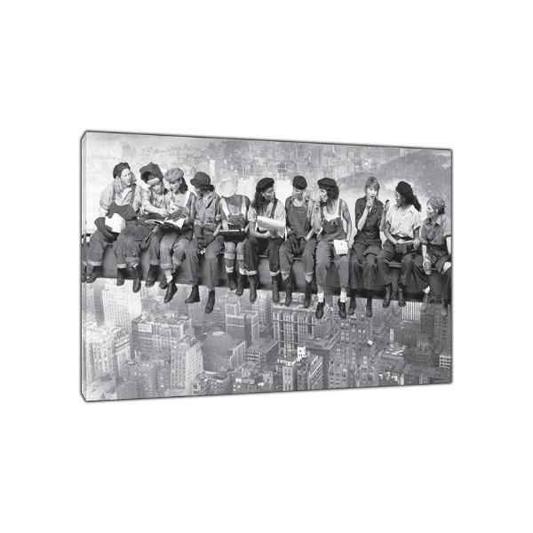 Women Skyscraper Workers at Lunch Picture Print On Framed Canvas Wall Art Home Decoration